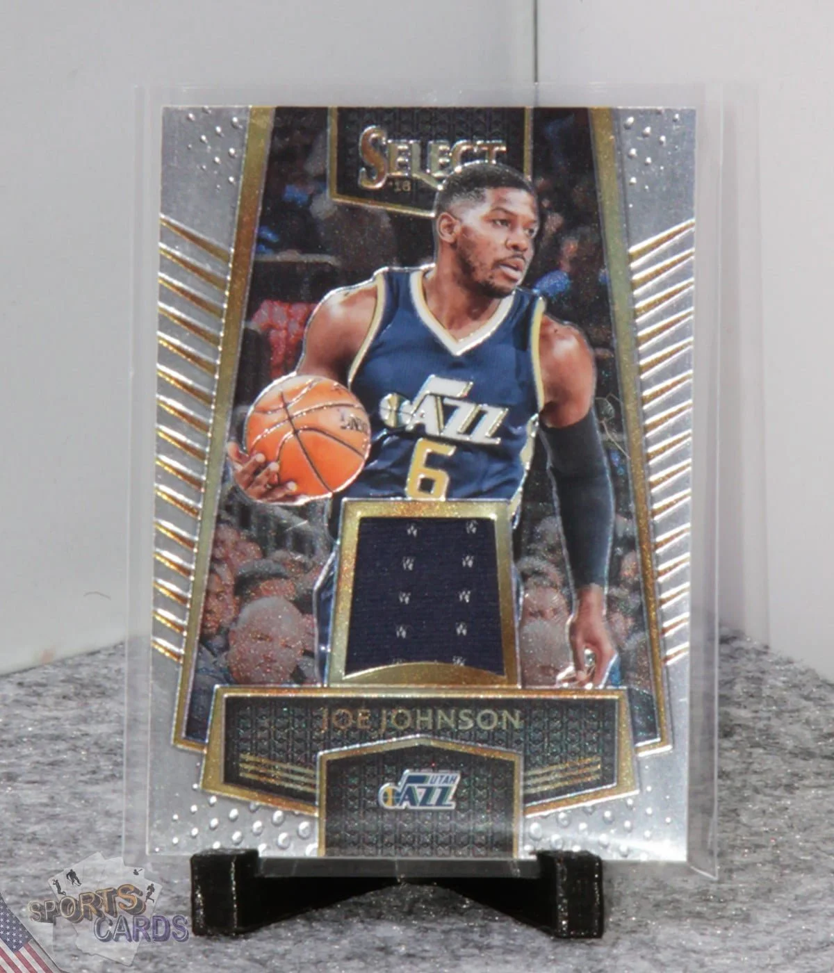 2016-17 Joe Johnson #55 Panini Select Select Swatches-stand