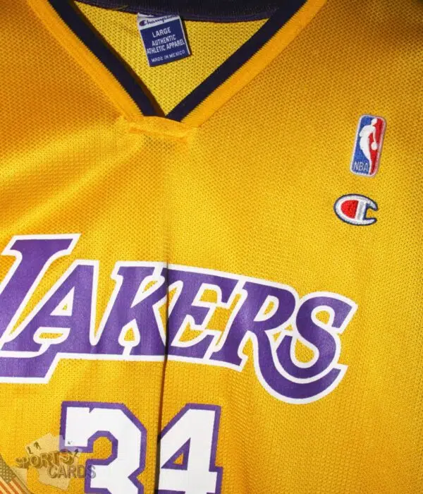 Shaquille O'Neal #34 Los Angeles Lakers NBA Home Basketball Jersey-stand