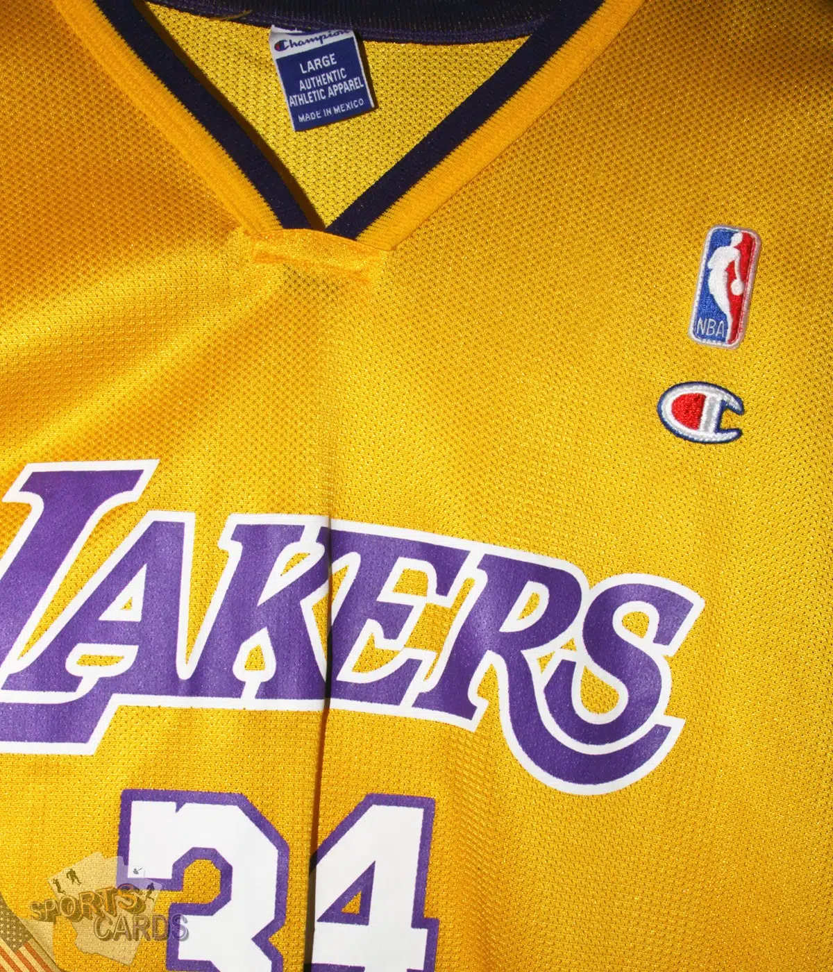 Shaquille O'Neal #34 Los Angeles Lakers NBA Home Basketball Jersey-stand