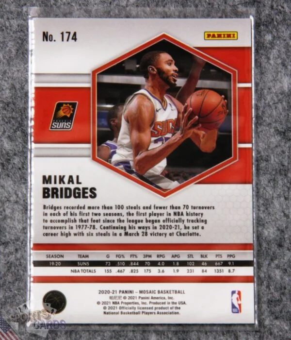 2020-21 Mikal Bridges #174 Panini Mosaic-back
