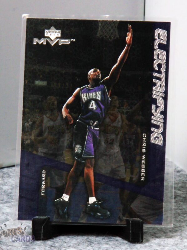 1999-00 Chris Webber #E14 Upper Deck MVP Electrifying-stand