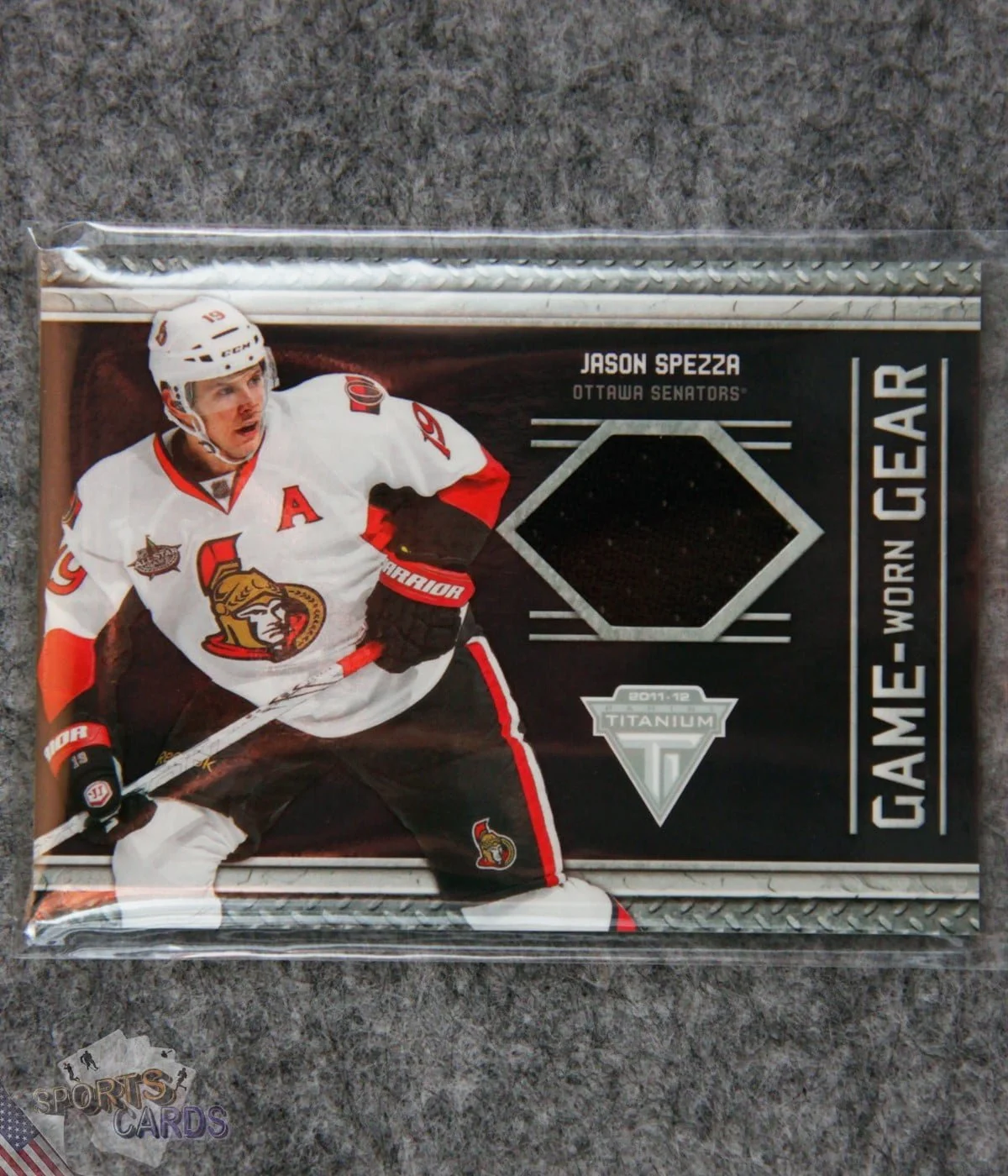 2011-12 Jason Spezza #73 Panini Titanium Game Worn Gear-front