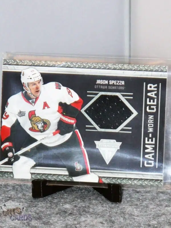 2011-12 Jason Spezza #73 Panini Titanium Game Worn Gear-stand