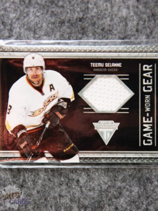2011-12 Teemu Selanne #9 Panini Titanium Game Worn Gear