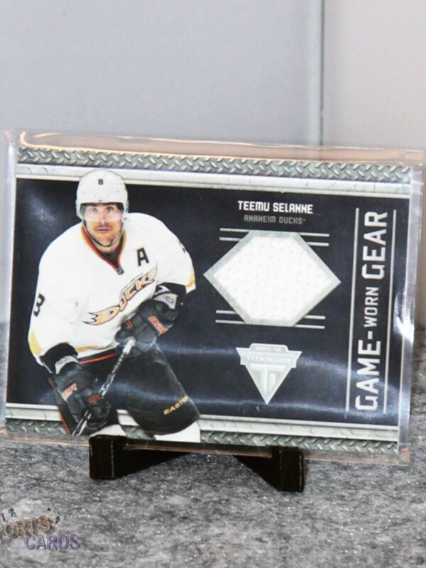 2011-12 Teemu Selanne #9 Panini Titanium Game Worn Gear - Afbeelding 3