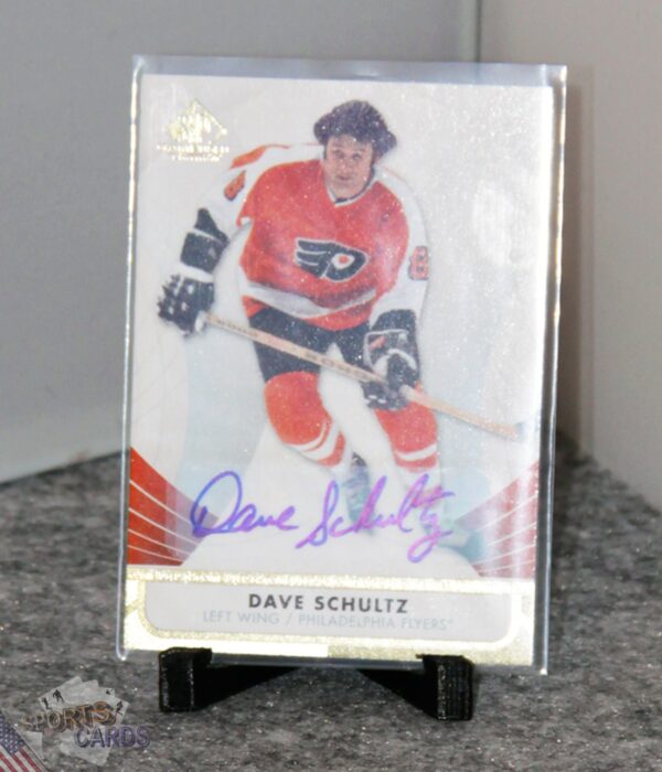 2012-13 Dave Schultz #31 Upper Deck SP Game Used Edition Auto-stand