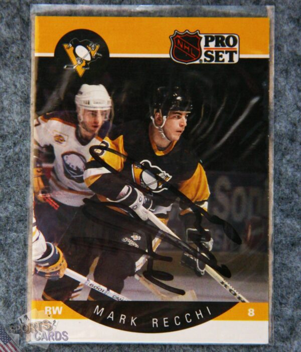 1990-91 Mark Recchi #239 Pro Set Auto