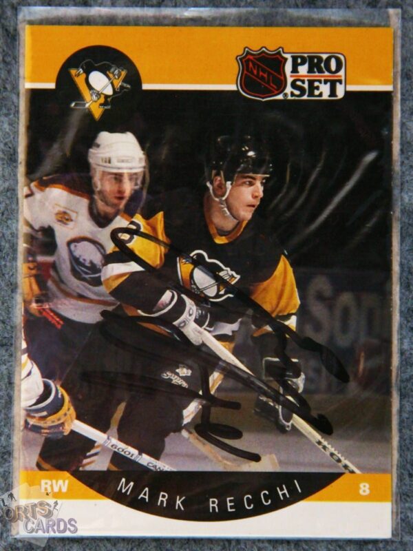 1990-91 Mark Recchi #239 Pro Set Auto