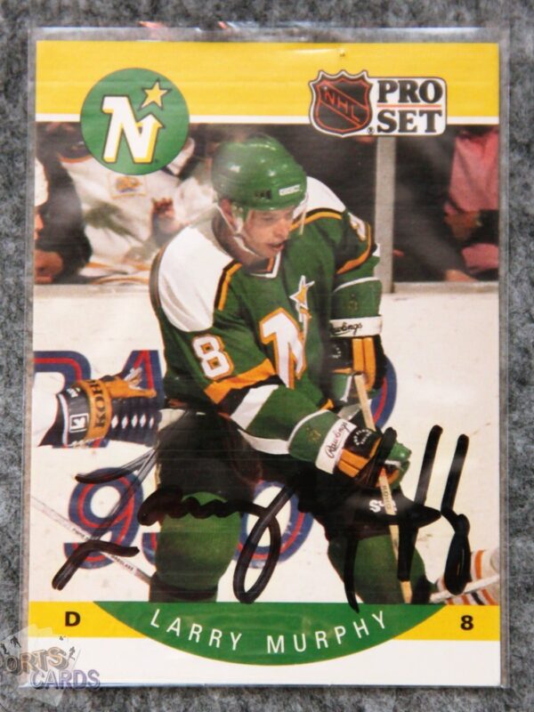 1990-91 Larry Murphy #143 Pro Set Auto