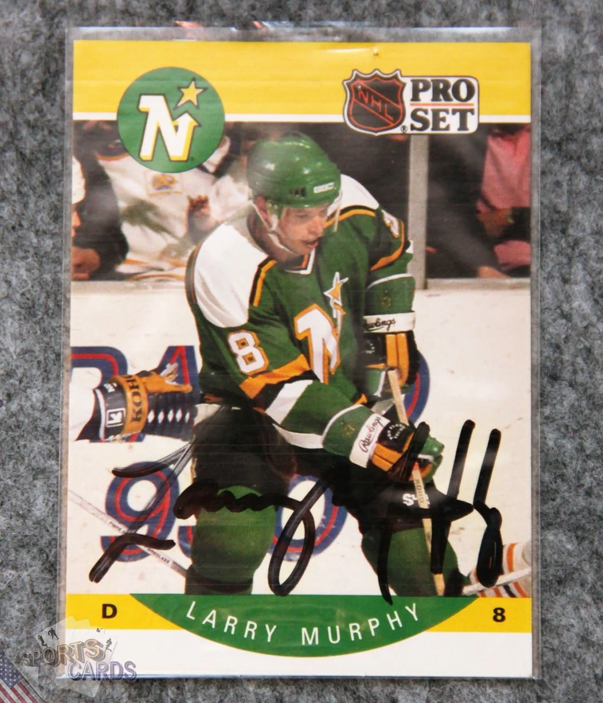 1990-91 Larry Murphy #143 Pro Set Auto-front