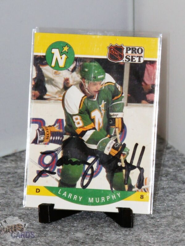 1990-91 Larry Murphy #143 Pro Set Auto - Afbeelding 3