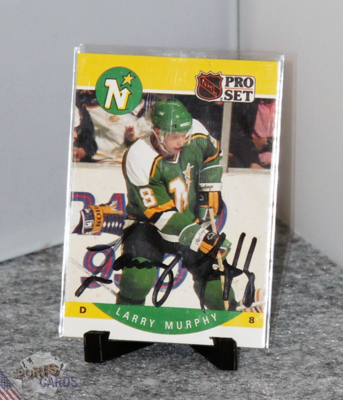 1990-91 Larry Murphy #143 Pro Set Auto-stand