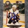 1990-91 Bryan Trottier #511 Pro Set Auto-front
