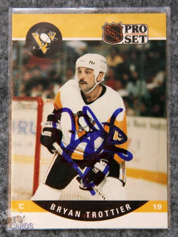 1990-91 Bryan Trottier #511 Pro Set Auto