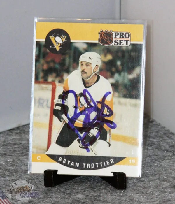 1990-91 Bryan Trottier #511 Pro Set Auto-stand