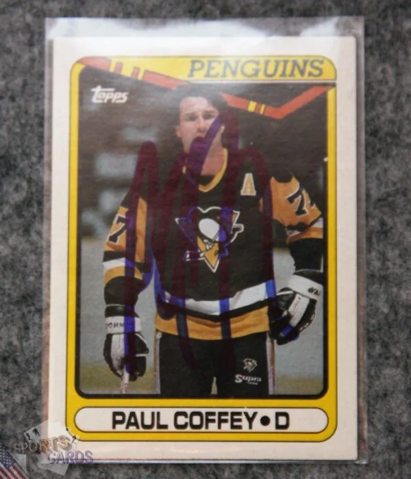 1990-91 Paul Coffey #116 Pro Set Auto-front