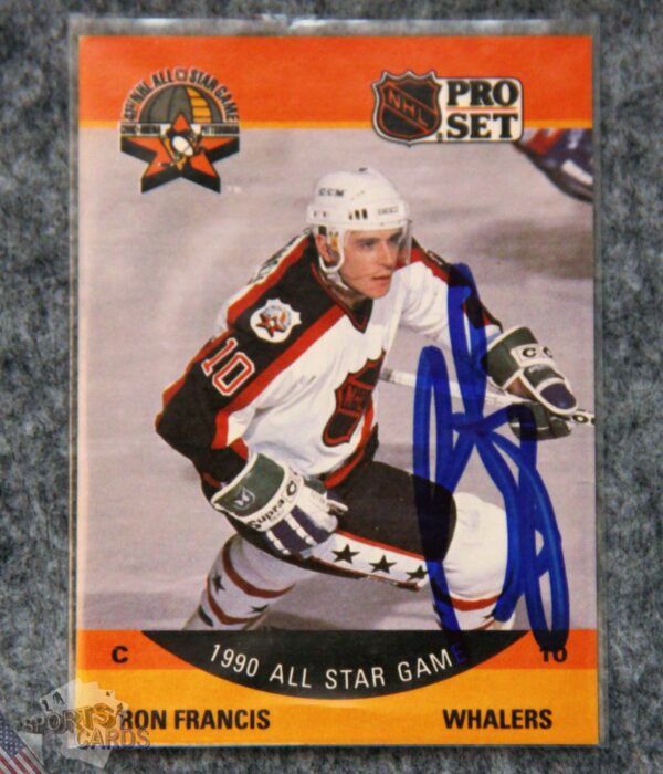 1990-91 Ron Francis #367 Pro Set Auto