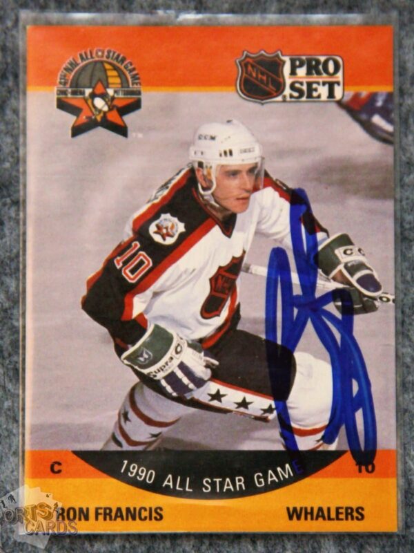 1990-91 Ron Francis #367 Pro Set Auto