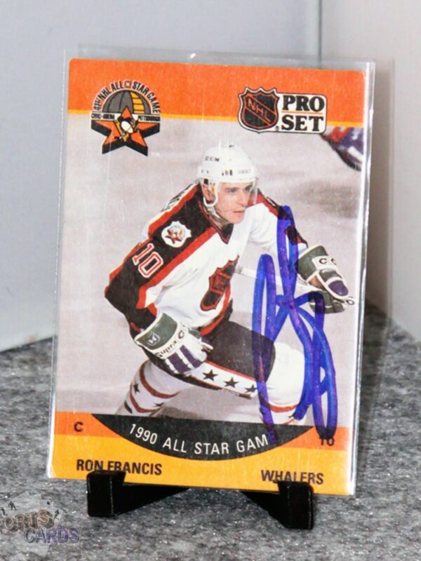 1990-91 Ron Francis #367 Pro Set Auto-stand