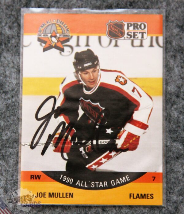 1990-91 Joe Mullen #343 Pro Set Auto