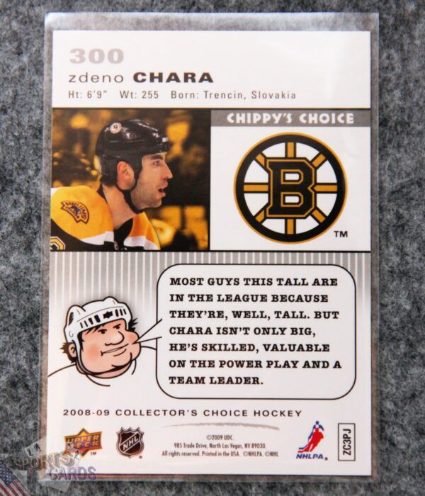 2008-09 Zdeno Chara #300 Upper Deck Collectors Choice-back