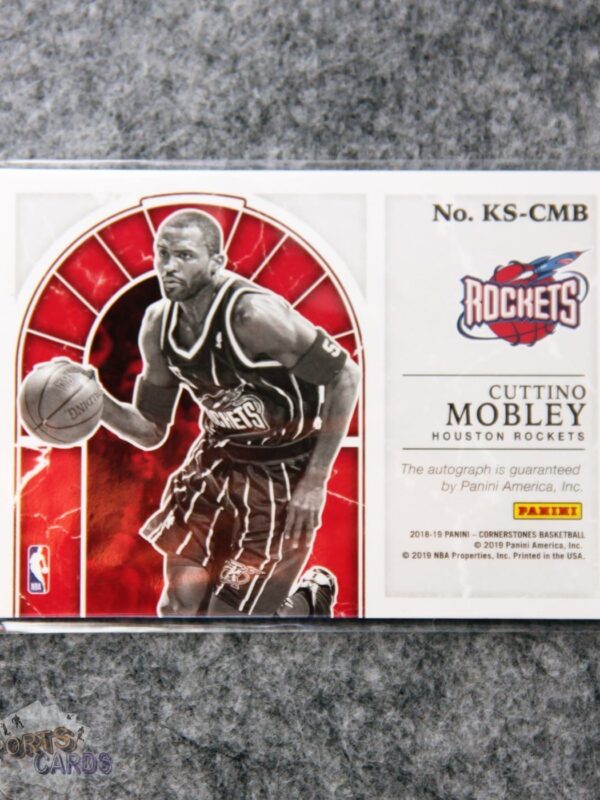 2018-19 Cuttino Mobley #KS-CMB Panini Cornerstones Keystone Signatures /129-back