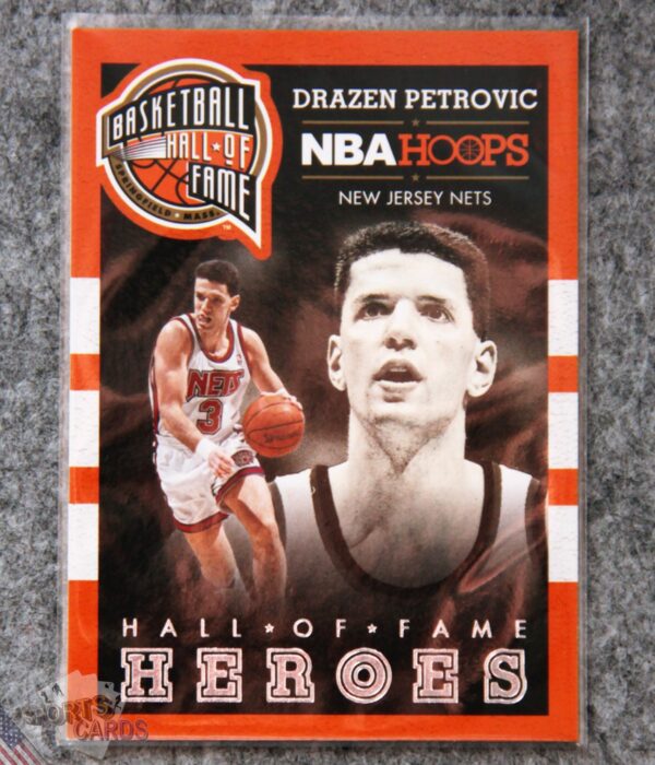 2013-14 Drazen Petrovic #3 Panini NBA Hoops Basketball Hall of Fame-front