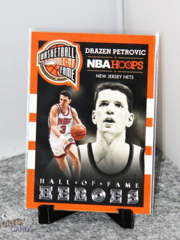 2013-14 Drazen Petrovic #3 Panini NBA Hoops Basketball Hall of Fame-stand