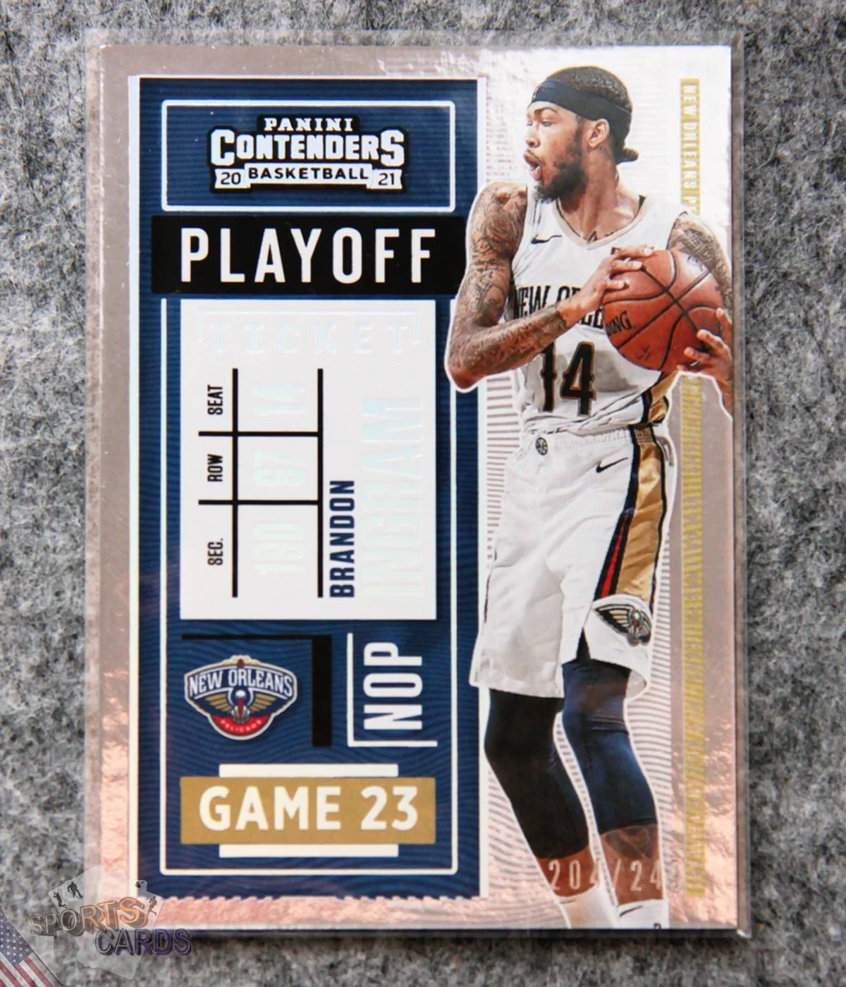 2020-21 Brandon Ingram #21 Panini Contenders Playoff Ticket /249