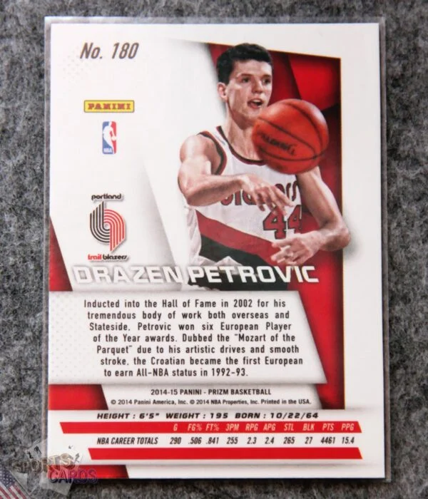 2014-15 Drazen Petrovic #180 Panini Prizm-back