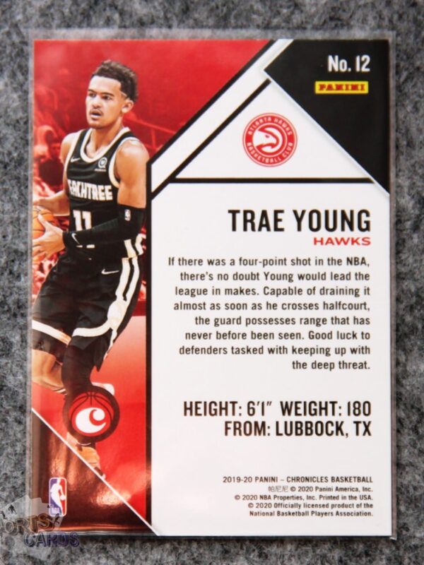 2019-20 Trae Young #12 Panini Chronicles Pink-back