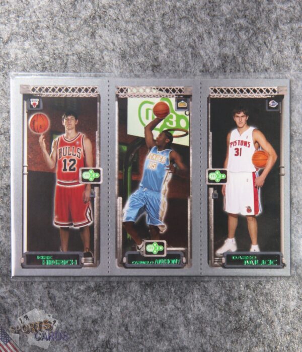 2004-05 D. Milicic #112 C. Anthony #113 K. Hinrich #117 Topps Rookie Matrix-front