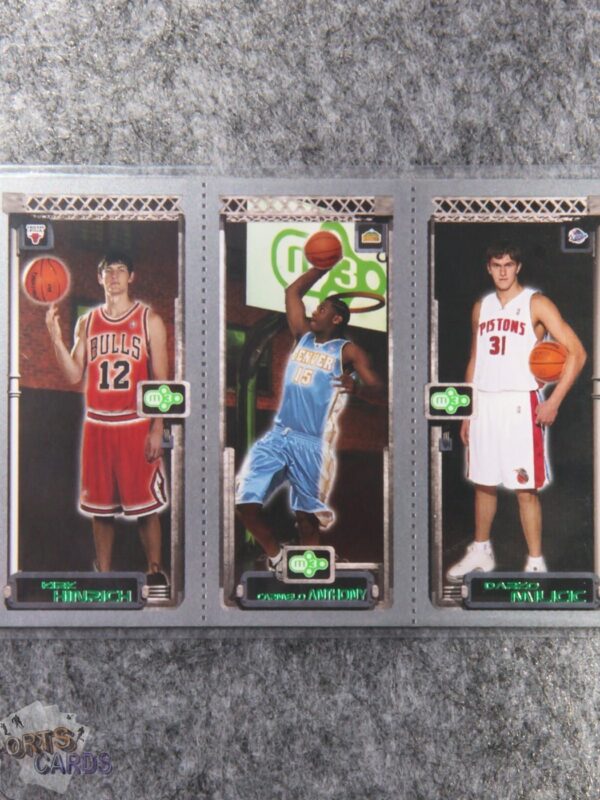 2004-05 D. Milicic #112 C. Anthony #113 K. Hinrich #117 Topps Rookie Matrix