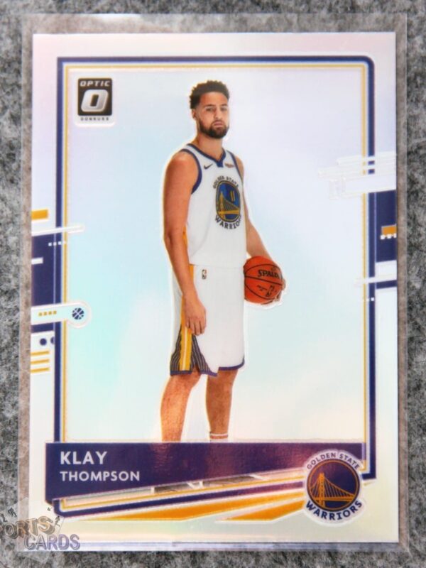 2020-21 Klay Thompson #49 Panini Donruss Optic Silver Holo Prizm-front