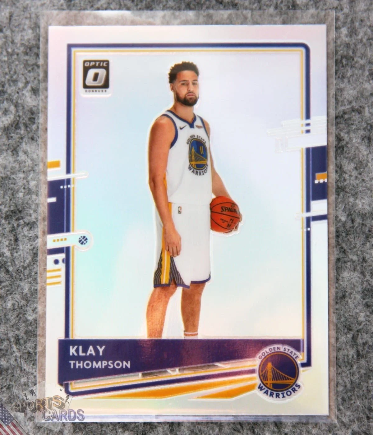 2020-21 Klay Thompson #49 Panini Donruss Optic Silver Holo Prizm