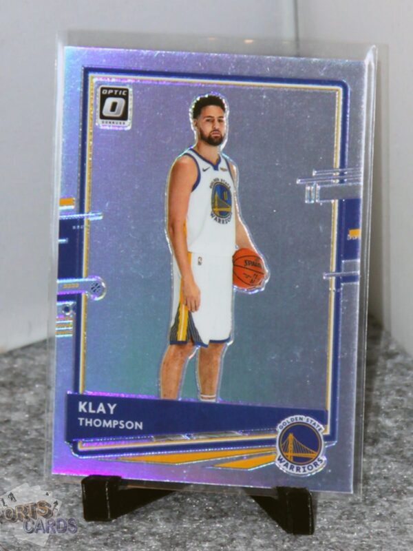 2020-21 Klay Thompson #49 Panini Donruss Optic Silver Holo Prizm - Afbeelding 3