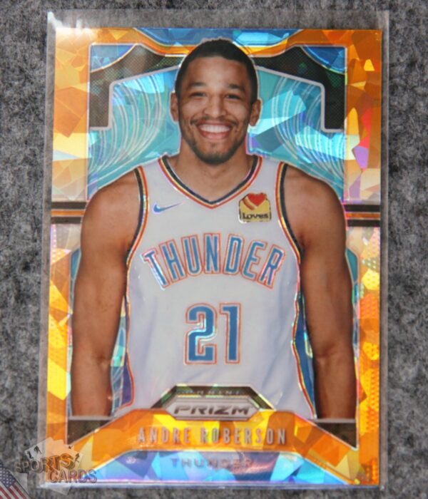 2019-20 Andre Roberson #187 Panini Prizm Orange Cracked Ice Prizm