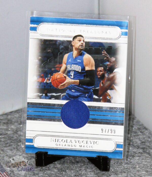 2020-21 Nikola Vucevic #JT-NKV Panini National Treasures Jersey Treasures /99-stand