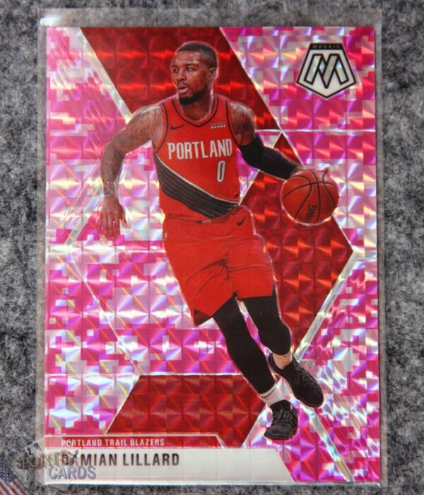 2019-20 Damian Lillard #5 Panini Mosaic Pink Camo Prizm