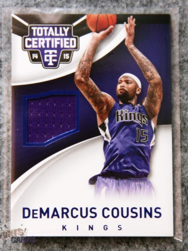 2014-15 DeMarcus Cousins #28 Panini Totally Certified Jerseys Blue Parallel /199-front
