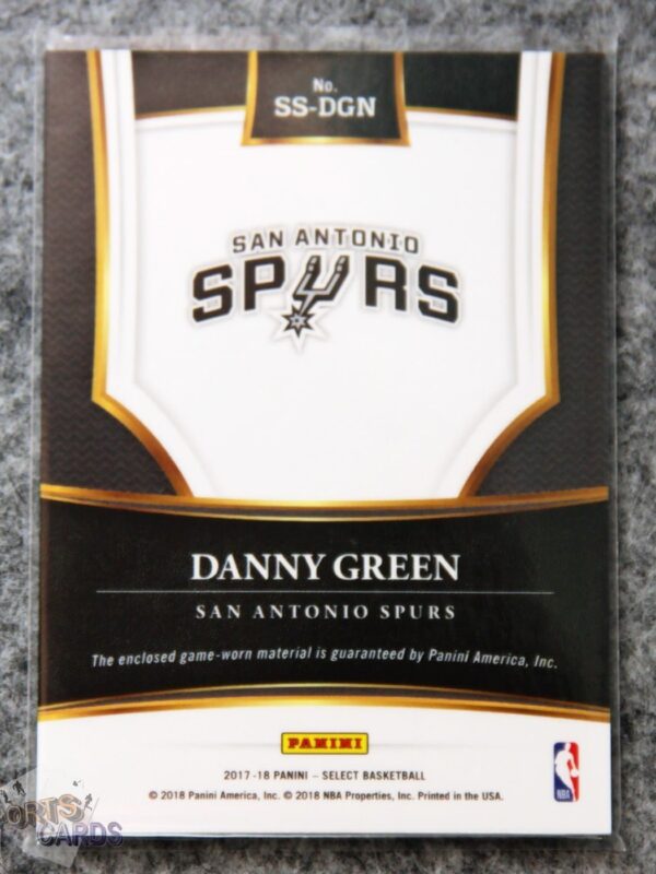 Alternative view of 2017-18 Danny Green #SS-DGN Panini Select Select Swatches
