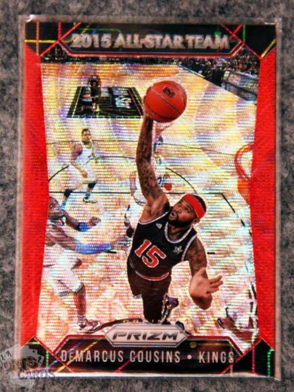 2015-16 DeMarcus Cousins #366 Panini Prizm All-Star Team Ruby Wave Prizm /350-front