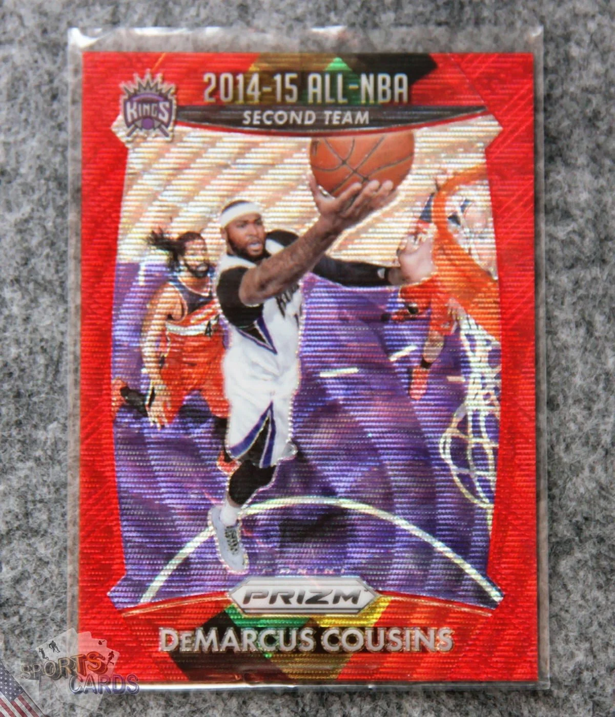 2015-16 DeMarcus Cousins #381 Panini All-NBA Team Ruby Wave Prizm /350-front