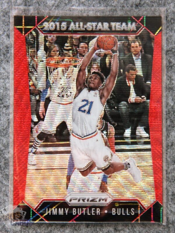 2015-16 Jimmy Butler #357 Panini Prizm All-Star Team Ruby Wave Prizm /350-front