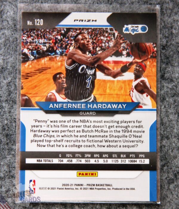 2020-21 Anfernee Hardaway #120 Panini Prizm Silver Prizm-back