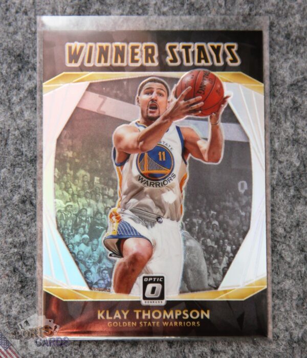2020-21 Klay Thompson #7 Panini Donruss Optic Winner Stays Holo Prizm-front