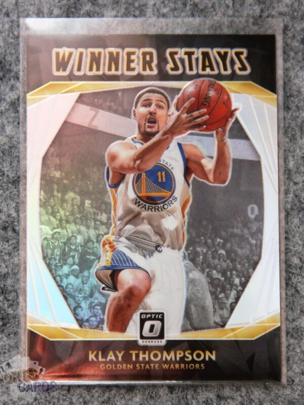 2020-21 Klay Thompson #7 Panini Donruss Optic Winner Stays Holo Prizm-front