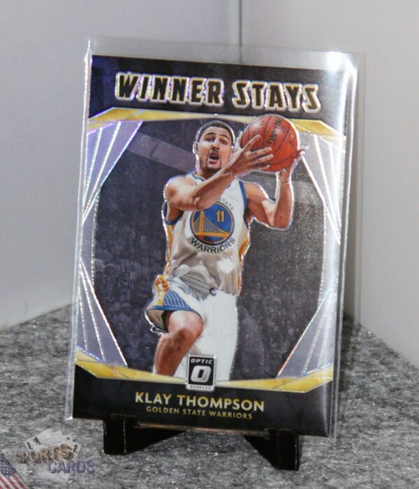 2020-21 Klay Thompson #7 Panini Donruss Optic Winner Stays Holo Prizm-stand