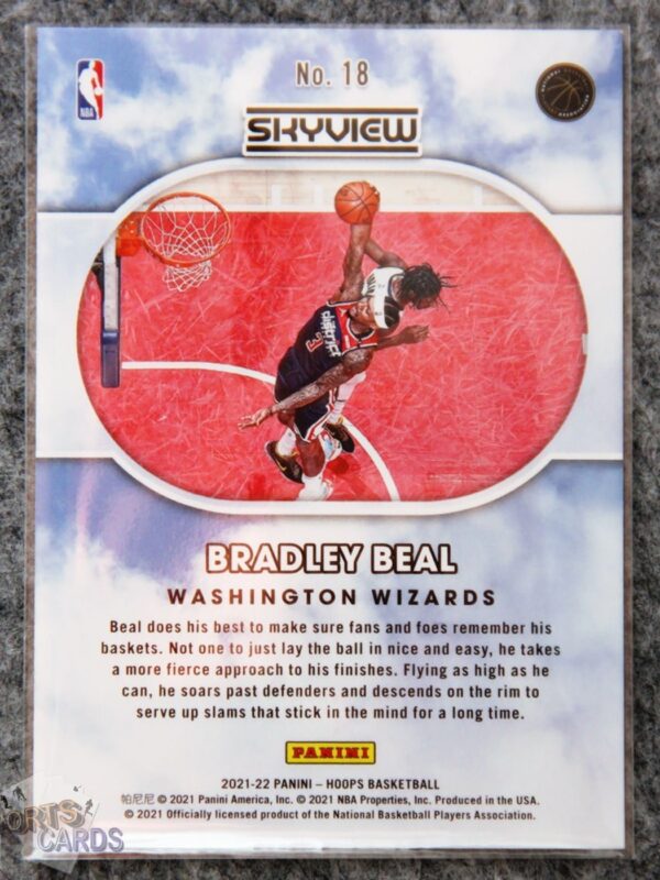 Alternative view of 2021-22 Bradley Beal #18 Panini NBA Hoops Skyview