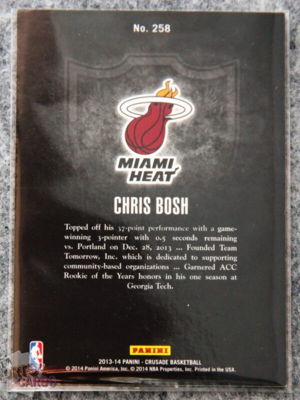 2013-14 Chris Bosh #258 Panini Crusade Blue-back